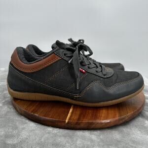 Levis Shoes Mens Size 7.5 Black Brown Comfort Low Top Casual Lace Up 518089K36